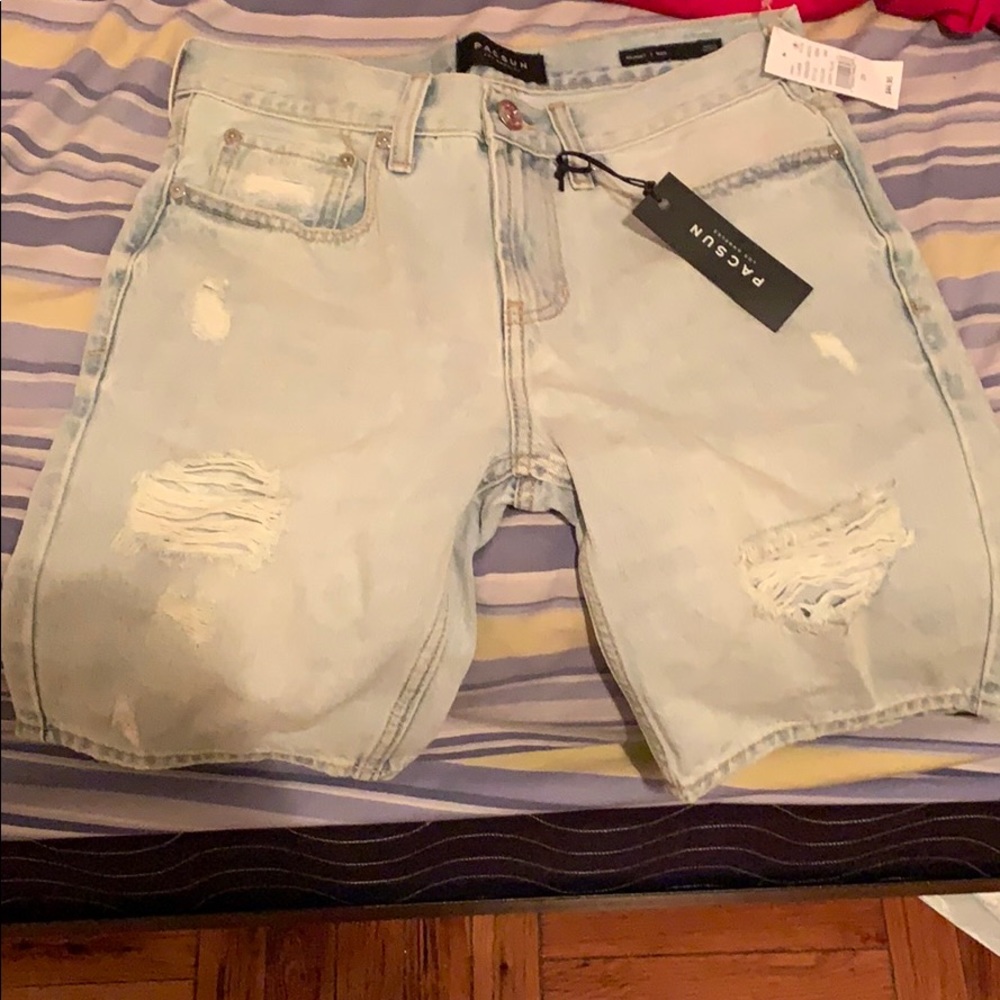 Light blue ripped jean shorts from pacsun *New*